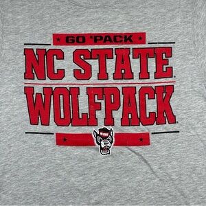 NC State Wolf Pack Colosseum Gray Short Sleeve T-Shirt Medium & Large NWT Logo